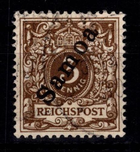 Deutsche Kolonien Samoa 1 gestempelt
