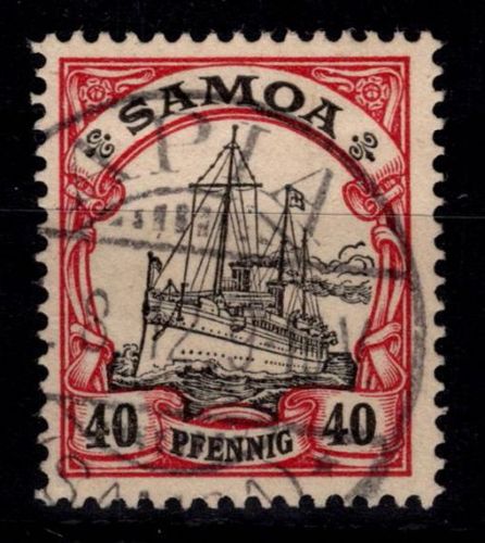Deutsche Kolonien Samoa 13 gestempelt tiefst geprüft Lantelme BPP #DHC09