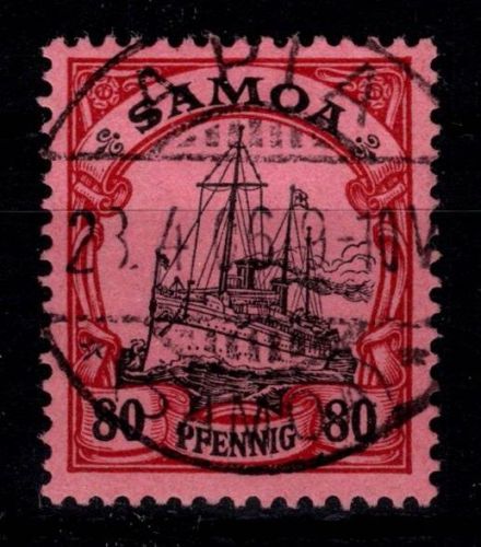 Deutsche Kolonien Samoa 15 gestempelt tiefst geprüft Lantelme BPP #DHC10