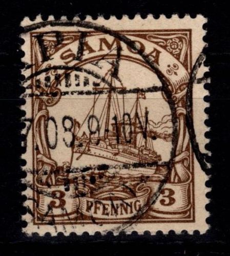 Deutsche Kolonien Samoa 7 gestempelt Apia (Form 9) #DHC22