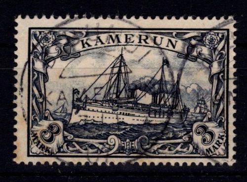 Deutsche Kolonien Kamerun 18 gestempelt tief geprüft Steuer BPP #DHC32