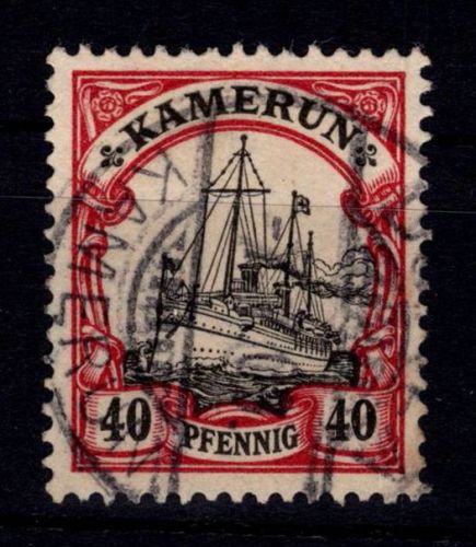 Deutsche Kolonien Kamerun 13 gestempelt
