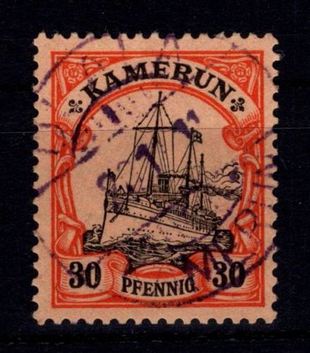 Deutsche Kolonien Kamerun 12 gestempelt