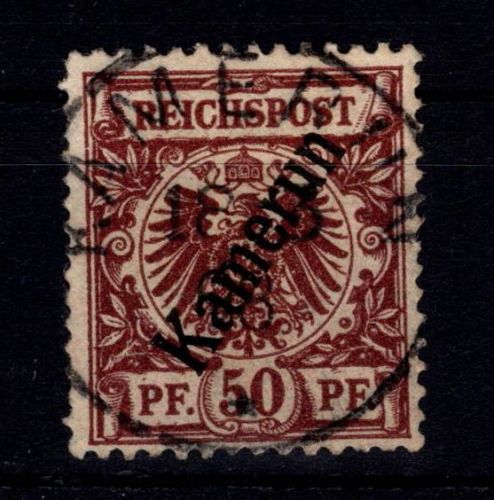 Deutsche Kolonien Kamerun 6 gestempelt signiert Richter #DHC93