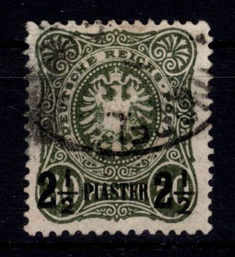 Deutsche APA Türkei 5 gestempelt kleine dünne Stelle #DHD73