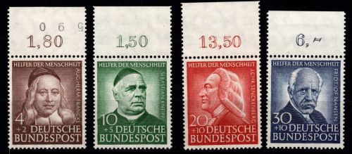BRD Bund 173-176 postfrisch Oberrand #DHZ81