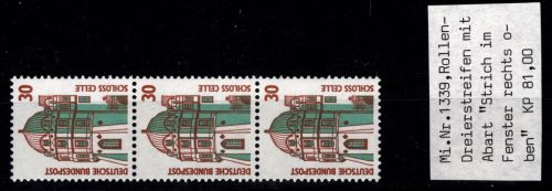 BRD 1339 II postfrisch Rollenmarke Plattenfehler #DIA02