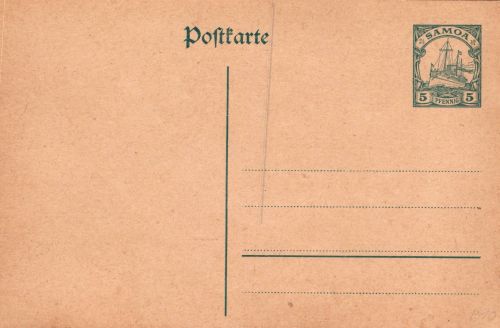 Deutsche Kolonien Samoa P 10 als Ganzsache ungebraucht #DIA38