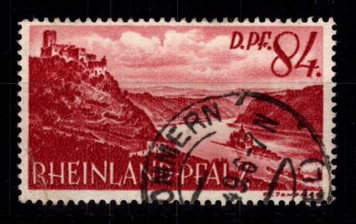 Französische Zone Rheinland-Pfalz 28 gestempelt #DIA56