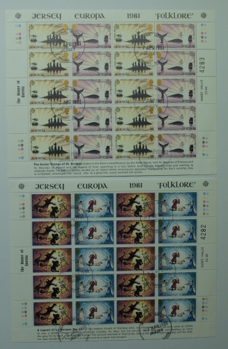 Jersey Kleinbögen 253-256 gestempelt Cept #JD515