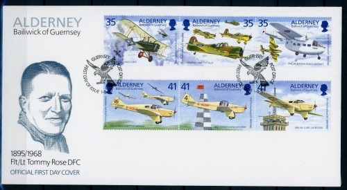 Alderney 83-88 Flugzeuge Ersttagesbrief/FDC #GI590