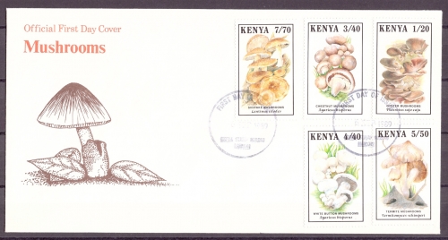 Kenia 486-490 Pilze Ersttagesbrief/FDC #IF470