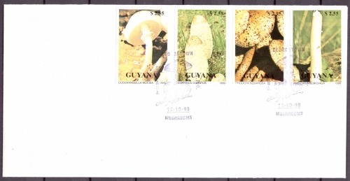Guyana 3287-3290 Pilze Ersttagesbrief/FDC #IJ013
