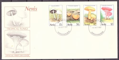 Nevis 475-478 Pilze Ersttagesbrief/FDC #IJ015