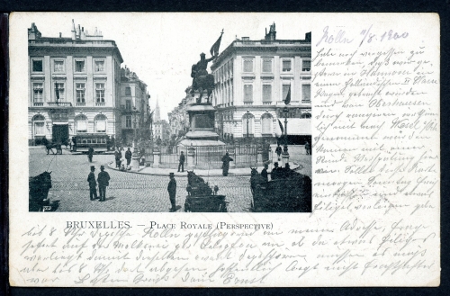 AK Brüssel/ Belgien Place Royal 1900 gebraucht #JS194