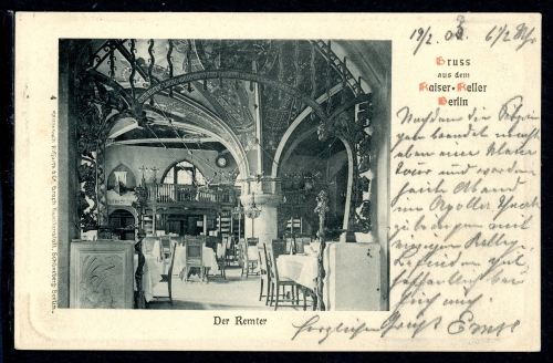 AK Berlin Gruß aus dem Kaiser-Keller 1903 gebraucht #JS407