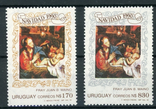 Uruguay 1883-1884 postfrisch Weihnachten #IJ228