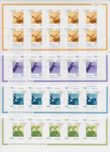 BRD 1861-1864 postfrisch als Kleinbogen, Bundesrepublik Deutschland MNH #GJ192