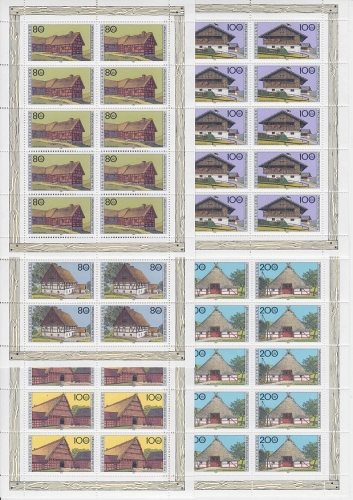 BRD 1819-1823 postfrisch als Kleinbogen, Bundesrepublik Deutschland MNH #GJ198