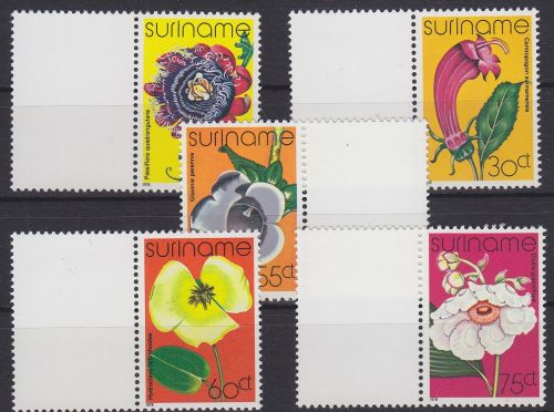 Suriname 807-811 postfrisch MNH, Blumen Blüten Flowers #RA032