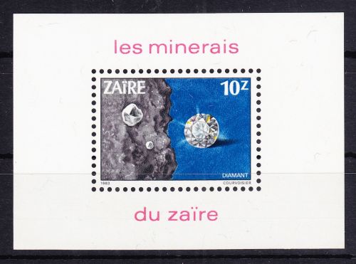 Zaire Block 46 mit 811 postfrisch Mineralien #RE226