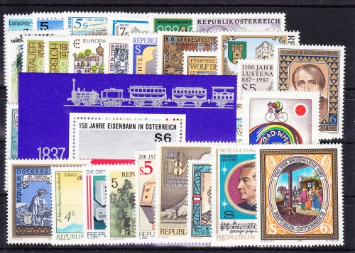 Österreich Jahrgang 1987 mit 1873-1908 postfrisch