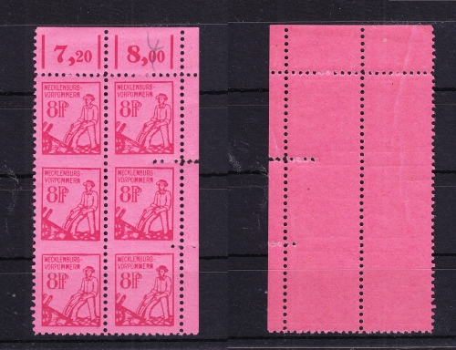 SBZ 11xa Uw, 11xa Uu und 11xa Uo postfrisch #RG862