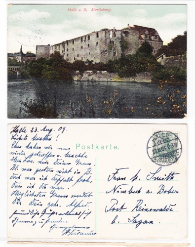 AK Halle Saale Moritzburg 1909 gebraucht #PA092