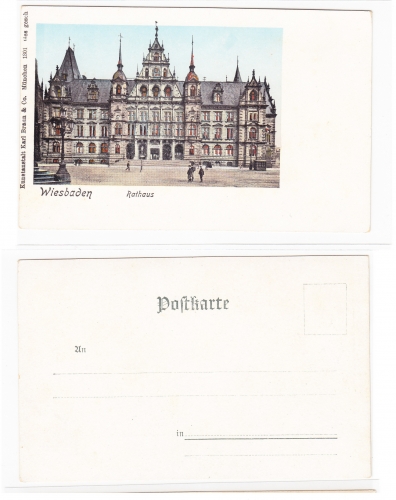AK Wiesbaden Rathaus ungebraucht #PA120