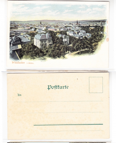 AK Wiesbaden Panorama von Süden ungebraucht #PA140