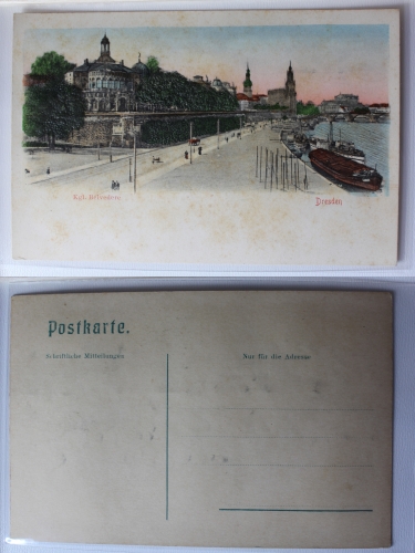 AK Dresden Königlicher Belvedere mit Elbe ungebraucht #PA341