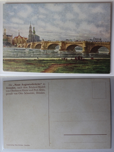 AK Dresden Neue Augustusbrücke mit Barock Ensemble ungebraucht #PA354