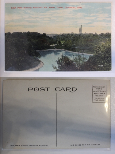 AK Cincinnati Ohio Eden Park mit Reservoir ungebraucht #PA396