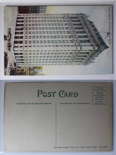 AK New York West Street Building ungebraucht #PA405