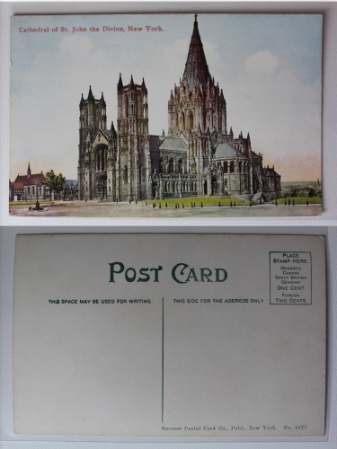 AK New York Cathedral of St. John the Divine ungebraucht #PA456