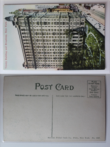 AK New York Trinity Building and Broadway ungebraucht #PA457