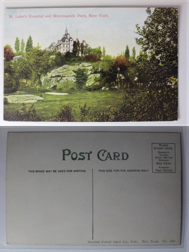 AK New York St. Luke´s Hospital and Morningside Park ungebraucht #PA475