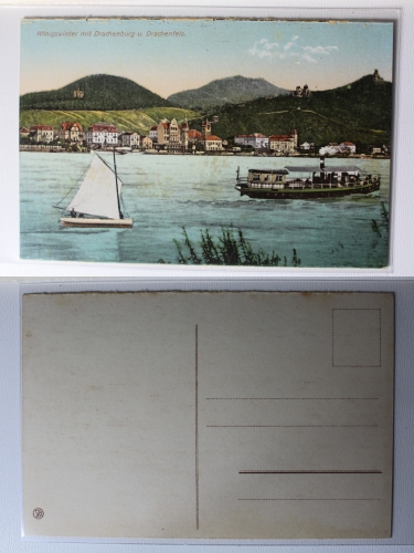 AK Königswinter mit Drachenburg Drachenfels Dampfer ungebraucht #PA504