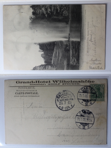 AK Kassel Wilhelmshöhe Grosse Fontaine 1903 gebraucht #PA522