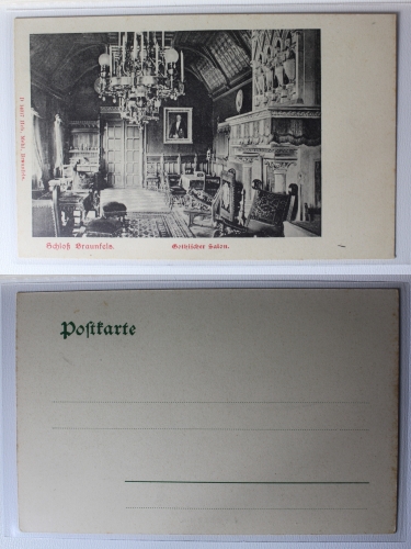 AK Schloss Braunfels Gothischer Salon ungebraucht #PA533