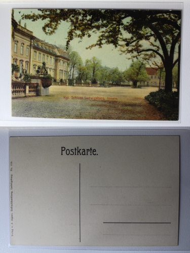 AK Ludwigsburg Königliches Schloss Südseite ungebraucht #PA581