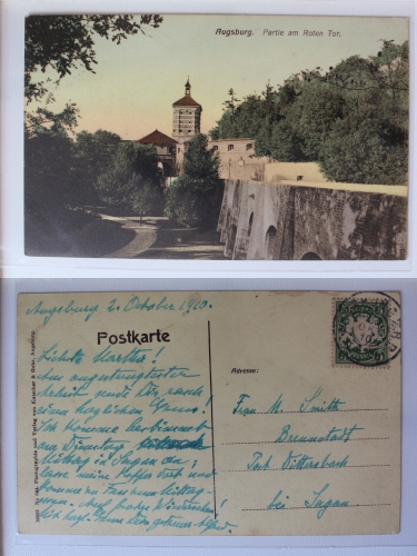 AK Augsburg Partie am Roten Tor 1910 gebraucht #PA624