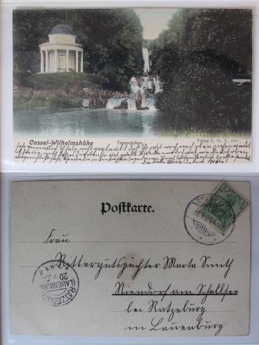 AK Kassel Wilhelmshöhe Tempelchen 1906 gebraucht #PA634