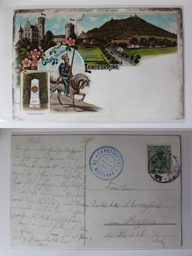 AK Görlitz Schlesien Landeskrone 1912 gebraucht #PC026