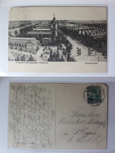 AK Döberitz Truppenübungsplatz Barackenlager 1913 gebraucht #PC036