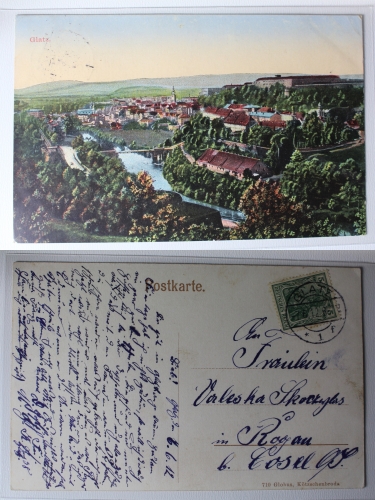 AK Glatz Niederschlesien Klodzko Totalansicht 1912 gebraucht #PC061