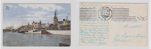 AK Riga Motiv Hafen 15.11.1912 gebraucht #PC278