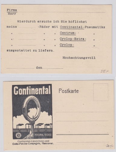 AK Hannover Continental Cautchouc und Gutta Percha Compagnie ungebraucht #PC308