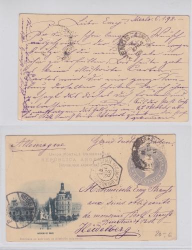 AK Republica Argentinien Escribase en este lado la solamente 1898 gebraucht #PC309