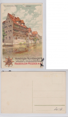 AK Nürnberg Haeberlein-Metzger Lebkuchen- u. Schokoladefabriken ungebraucht #PC329